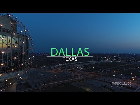 Dallas Texas Amazing Night Scenes Downtown 4K footage