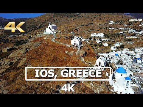 Ios island, Greece 4K Drone