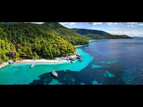 Skopelos (Mamma Mia!) - Alonissos - Skiathos - 4K drone ( Greece travel )