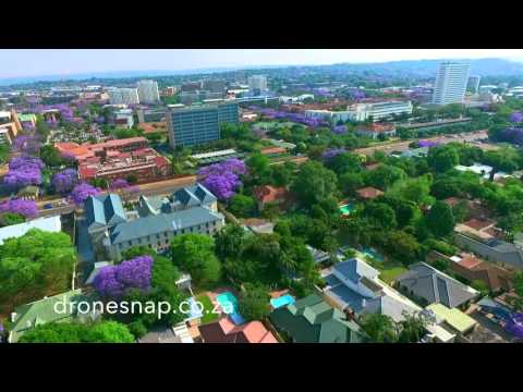 Pretoria Jacarandas in the Spring - an aerial view