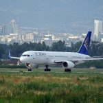 Air Astana beim Abflug