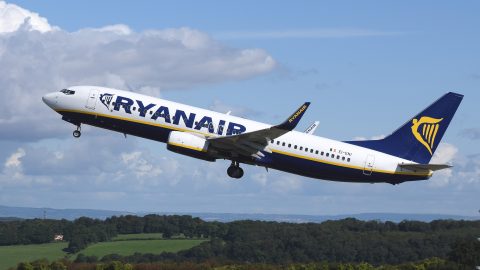 Maschine der Fluggesellschaft Ryanair