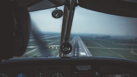 Cockpit Landung