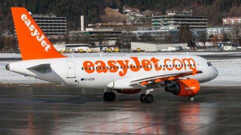 Easyjet am Flughafen Innsbruck