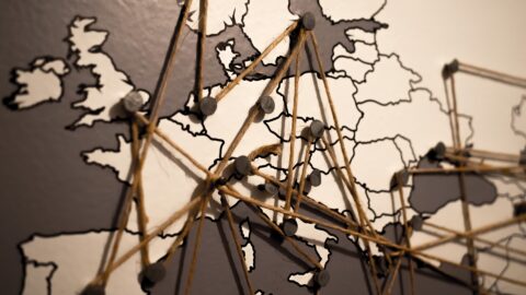 Europakarte vernetzt