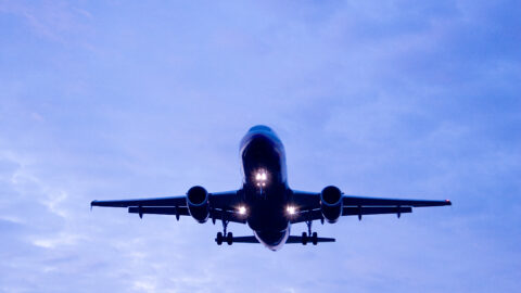 Flugzeug Blau Himmel