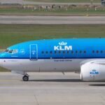 KLM Flugzeug blau