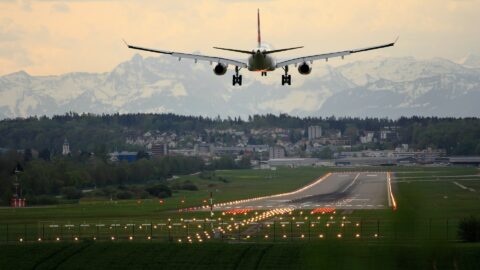 Landung in Zürich