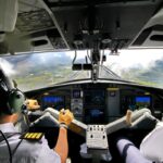 Piloten im Cockpit