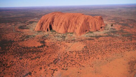 Uluru Luftaufnahme